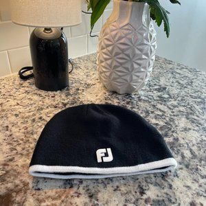 FootJoy Men's Black FJ Winter golf Beanie Hat
